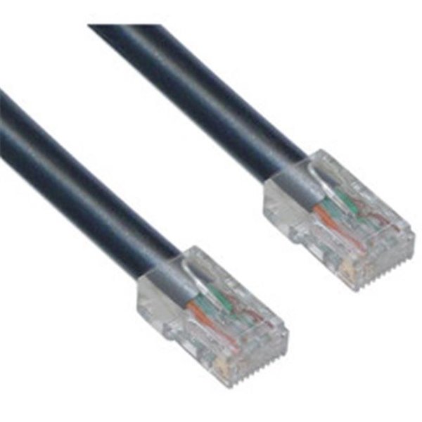 Cable Wholesale CableWholesale 10X6-12250 Cat5e Black Ethernet Patch Cable  Bootless  50 foot 10X6-12250